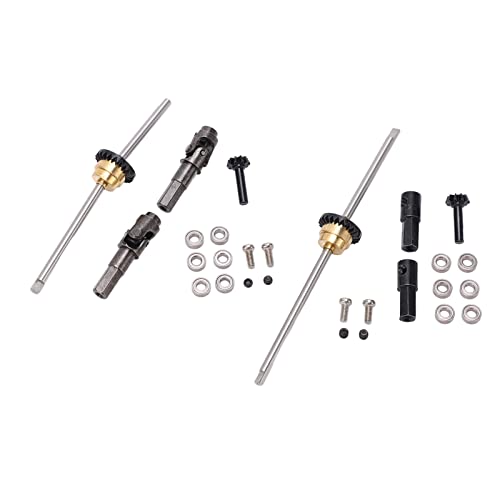 RC Car Drive Axle Differential Kit, High Strength Metal Drive Shaft Gear Bridge Axle Differential Upgrade Part for WPL C14 C24 C34 C44 B14 B16 B24 B36 1/16 RC Car von SUNGOOYUE