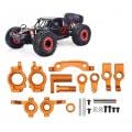 RC-Metall-Upgrade-Teile-Kit, Aluminiumlegierung, Hochfester Querlenker-Lenkbaugruppensatz FüR ZD Racing DBX 10 1/10 (Orange) von SUNGOOYUE