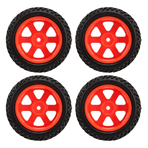 SUNGOOYUE RC-Räder und Reifen1/16 RC-Autoreifen12-Mm-Sechskanträder und -Reifen, 75 Mm, Rot, 4 Stück RC-Gummireifen 12-mm-Sechskantfelgen Gummireifen-Set RC-Upgrade Ersatzreifen Hand- und von SUNGOOYUE