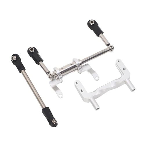 SUNGOOYUE RC -Servo -Halterung mit Hydraulischer Lenkverbindungs ​​-Set, Einstellbare Lenkverbindung für 1:10 SCX10 Fernbedienungsauto (Silver) von SUNGOOYUE