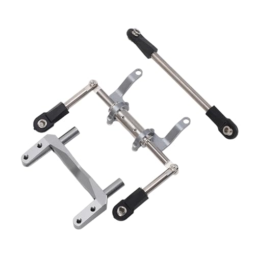 SUNGOOYUE RC -Servohalterung, Aluminiumlegierung Leicht Einstellbare Dämpfung mit Hydraulischer Lenkverbindung für SCX10 RC -Auto (Ti-Farbe) von SUNGOOYUE