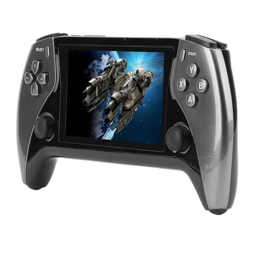 SUNGOOYUE Retro -Videospielkonsole mit Doppelter 3D -Joystick, Tragbarer Spielspieler Unterstützt den Externen Controller für das Bewegungsspiel (Grey) von SUNGOOYUE