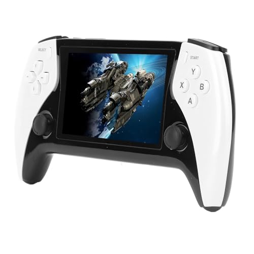 SUNGOOYUE Retro -Videospielkonsole mit Doppelter 3D -Joystick, Tragbarer Spielspieler Unterstützt den Externen Controller für das Bewegungsspiel (White) von SUNGOOYUE