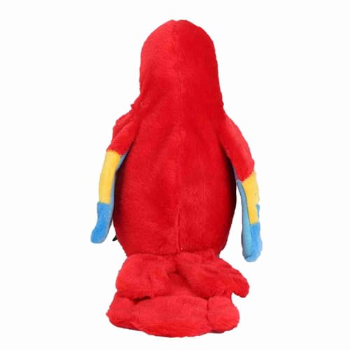 SUNGOOYUE Schönes Plüsch -Papageienspielzeug, Wiederholen Sie Jede Sprache, für Lernen und Spaß Haben (Rot) von SUNGOOYUE