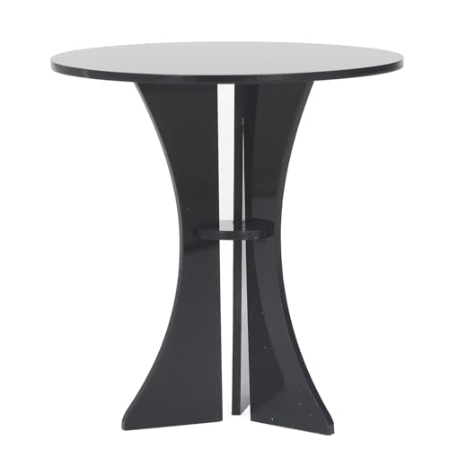 SUNGOOYUE Schwarze Acryl -Miniatur -Runde Tischpuppenhausdekoration für 1: 6 Skala, Exquisit Hergestellter Tisch für Mikrolandschaft und Restaurant (Black) von SUNGOOYUE