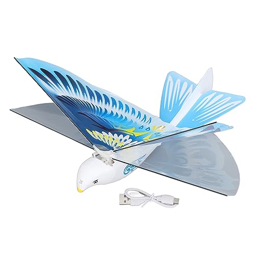 SUNGOOYUE Selbstfliegendes Vogelspielzeug, Elektronisches Fliegendes Blaues Vogelspielzeug, LED-buntes Licht, Elektronisches Fliegendes Vogelspielzeug 75 MAh mit USB-Ladeanschluss für von SUNGOOYUE