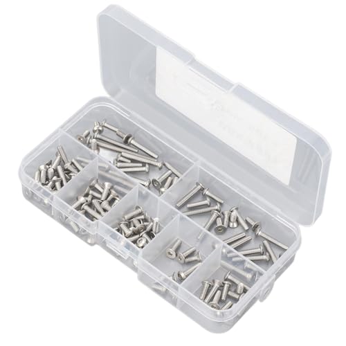 SUNGOOYUE Set von Hochwertigen RC -Autoschrauben und Stabilem Stabilem Befestigungsschraubenkit für BBX BB01, 120 Stück Edelstahlschrauben für Autoenthusiasten SUNGOOYUE Set von Hochwertigen RC -Autoschrauben und Stabilem Stabilem Befestigungsschraubenkit für BBX BB01, 120 Stück Edelstahlschrauben für Autoenthusiasten von SUNGOOYUE