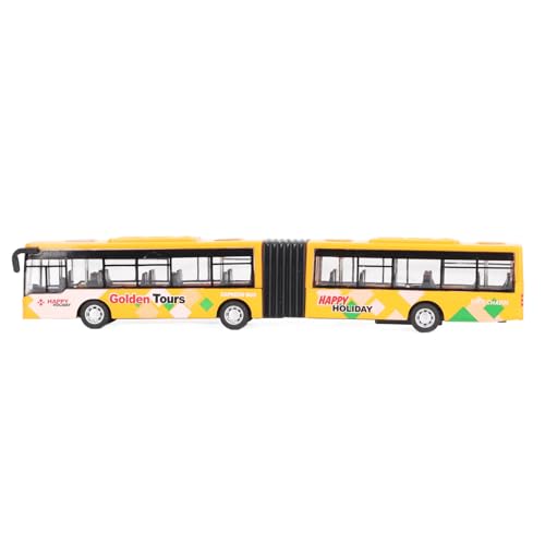 SUNGOOYUE Stadtbusmodell, Doppelabschnitt-Busmodell, Verlängert, Pädagogisches Legierungs-Rückziehbus-Spielzeug, Spielfahrzeug, Spielzeugset, Busse für, Spielfigurenfahrzeug von SUNGOOYUE