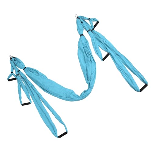 SUNGOOYUE Starkes Aerial -Yoga -Swing Kit Einzigartige Design Yoga Hängematte für Anti Schwerkraft Schlinge Polyester Baumwolle Geeignet für Alle Ebenen (Lake Blue (Woof: ca. 101,6 cm / 40in)) von SUNGOOYUE