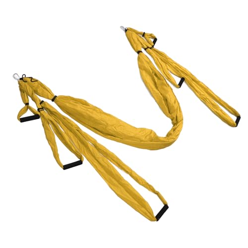 SUNGOOYUE Starkes Aerial -Yoga -Swing Kit Einzigartige Design Yoga Hängematte für Anti Schwerkraft Schlinge Polyester Baumwolle Geeignet für Alle Ebenen (Yellow) von SUNGOOYUE