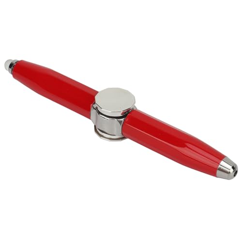 SUNGOOYUE Stressabbau Fingerballpoint Stift mit LED -Licht, Tragbarer Zappelstift für Schüler, Reibungsloses Schreiben, Angst und Stressabbau, Langlebige Konstruktion (hellblau (Rot) von SUNGOOYUE