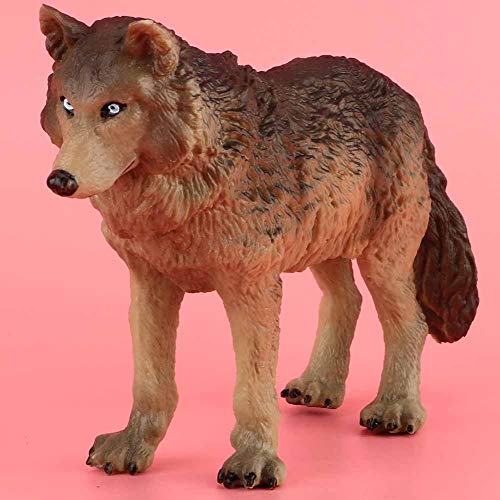 SUNGOOYUE Umweltfreundliche Wolfsimulation Mini Tiermodell Spielzeug Realistisches Dekor für Kinderbildung Umweltfreundlicher Plastik für Lernen und Spielen (Big Green Wolf) von SUNGOOYUE