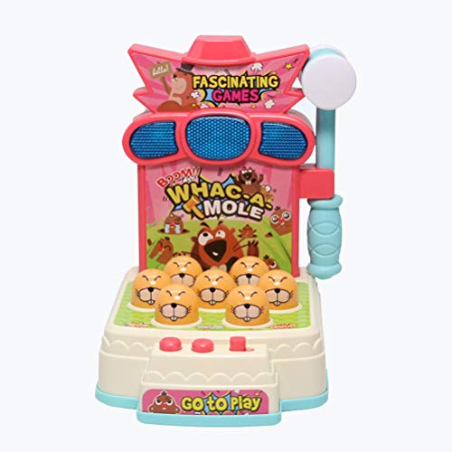 SUNGOOYUE Whack EIN Maulwurfsspiel, Poking Spielzeug Interaktives Elektronisches Lernen und Musikmodus mit Kit und Klavier für Kinderpädagogikspielzeug (Rot) von SUNGOOYUE