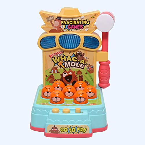 SUNGOOYUE Whack EIN Maulwurfsspiel, Poking Spielzeug Interaktives Elektronisches Lernen und Musikmodus mit Kit und Klavier für Kinderpädagogikspielzeug (Yellow) von SUNGOOYUE