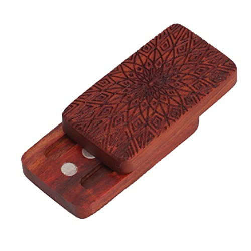 Silent Fidget Toys, Stressabbau-Spielzeug, Zappel-Slider aus Rotem Sandelholz Zum Stressabbau mit Graviertem Fingerspitzen-Fidget-Slider-Spielzeug FüR das BüRo (Limitierte Sonnenblume) von SUNGOOYUE