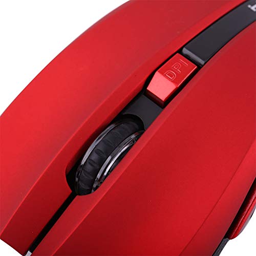 Universelle Kabellose Tragbare Optische Gaming-Maus mit 2,4 GHz für Computerspiele (Rot) von SUNGOOYUE