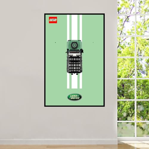 Display Wandboard Wandhalterung für LE-GO 10317 für Land Rovber Classic Defen-der, kompatibel mit Le-go Auto-Hakenhalterung, Wandmontage, Geschenkideen, Dekoration (kein Modell), Größe: 50 x 80 cm (C) von SUNHON