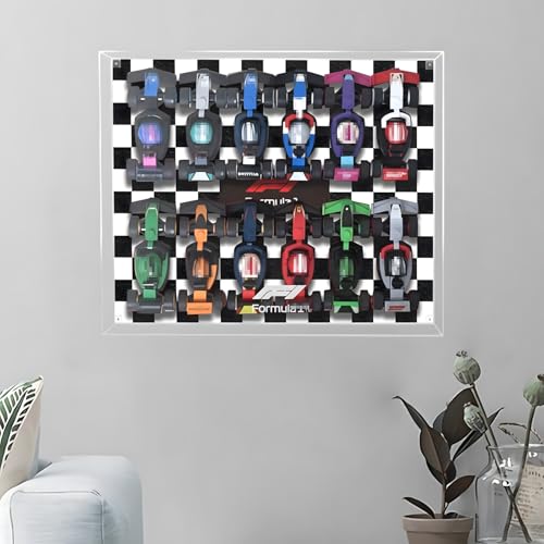 Display Wandboard Wandhalterung für LE-GO 71049 F1 Mi-n-i Raciing Kompatibel mit Le-go Auto Haken Halterung Wandmontage Geschenkideen Dekoration (Kein Modell) von SUNHON