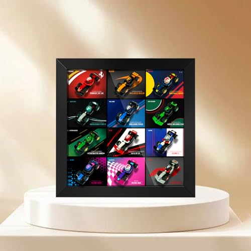 Display Wandboard Wandhalterung für LE-GO 71049 F1 Mi-n-i Raciing Kompatibel mit Le-go Auto Haken Halterung Wandmontage Geschenkideen Dekoration (kein Modell) (Schwarz) von SUNHON