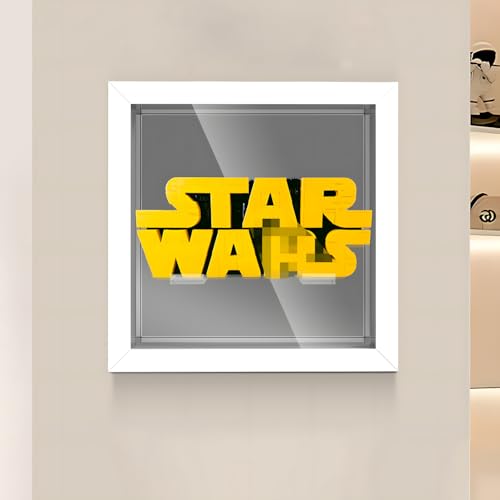 Display Wandboard Wandhalterung für LE-GO 75407 Star Warss Kompatibel mit Le-go Hook Bracket Wandhalterung Geschenkideen Dekoration (kein Modell) (weißer Rahmen) von SUNHON