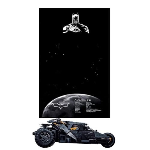 Display Wandboard Wandhalterung für LE-GO 76240 Batmobiile Tumbller Kompatibel mit Le-go Auto Haken Halterung Wandmontage Geschenkideen Dekoration (kein Modell) Größe:50x80cm (B) von SUNHON