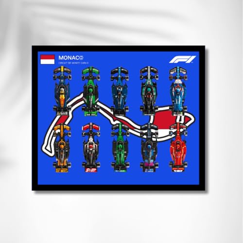Display Wandboard Wandhalterung für LE-GO 77242 77243 77244 77245 Kompatibel mit Le-go Auto Haken Halterung Wandmontage Geschenkideen Dekoration (Kein Modell) (Monaco) von SUNHON