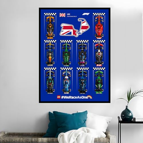 Display Wandboard Wandhalterung für LE-GO Speed F-1 10-in-1 77242 77243 77244 77245 77249 77250 77251 Kompatibel mit Le-go Auto Haken Halterung Wandmontage Geschenkideen Dekoration (kein Modell) (UK) von SUNHON