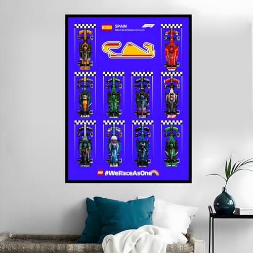 Display Wandboard Wandhalterung für LE-GO Speed F-1 10-in-1 77242 77243 77244 77245 77249 77250 77251 Kompatibel mit Le-go Auto Haken Halterung Wandmontage Geschenkideen Dekoration (kein Modell) (Kein von SUNHON