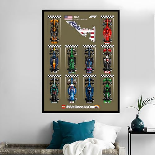 Display Wandboard Wandhalterung für LE-GO Speed F-1 10-in-1 77242 77243 77244 77245 77249 77250 77251 Kompatibel mit Le-go Auto Haken Halterung Wandmontage Geschenkideen Dekoration (kein Modell) (USA) von SUNHON