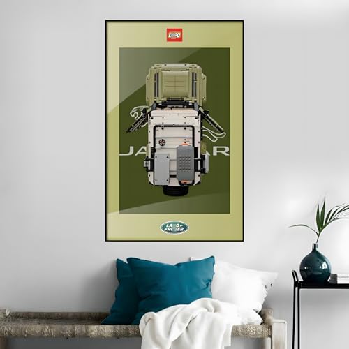 Display-Wandhalterung für LE-GO 42110 Land Rover Defender, kompatibel mit Le-go Auto-Haken, Wandmontage, Geschenkideen, Dekoration, Größe: 50 x 80 cm (ohne Modell) (A) von SUNHON