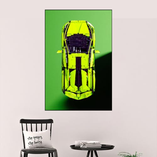 Display-Wandhalterung für LE-GO 42115 Lamborghiini SIiAN Kompatibel mit Le-go Auto-Hakenhalterung, Wandmontage, Geschenkideen, Dekoration, Größe: 50 x 80 cm (ohne Modell) (C) von SUNHON