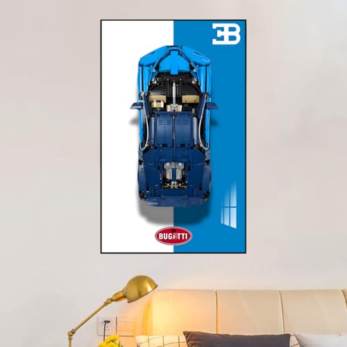 Figuren Display Wandhalterung für LE-GO für 42083 Techniic Bugaatti Chiroon Wandmontagebrett Haken Halterung montierbar Dekoration (kein Modell) (B) von SUNHON