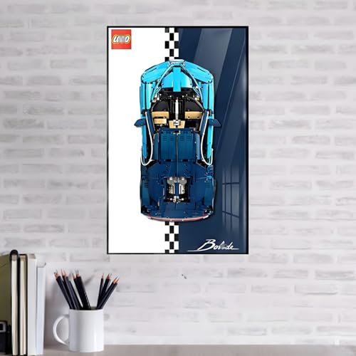 Figuren Display Wandhalterung für LE-GO für 42083 Techniic Bugaatti Chiroon Wandmontagebrett Haken Halterung montierbar Dekoration (kein Modell) von SUNHON