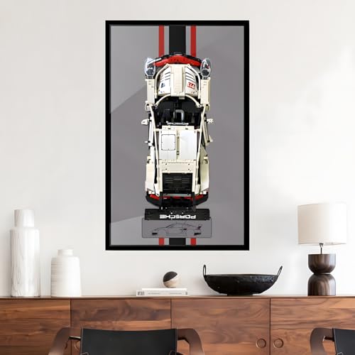 Figuren Display Wandhalterung für LE-GO für 42096 Porscche 911 R-S-R Wandmontagebrett Haken Halterung montierbare Dekoration (kein Modell) (B) von SUNHON