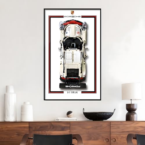 Figuren Display Wandhalterung für LE-GO für 42096 Porscche 911 R-S-R Wandmontagebrett Haken Halterung montierbare Dekoration (kein Modell) (C) von SUNHON