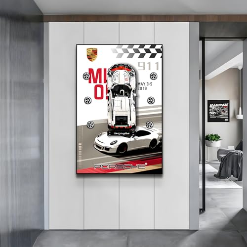 Figuren Display Wandhalterung für LE-GO für 42096 Porscche 911 R-S-R Wandmontagebrett Haken Halterung montierbare Dekoration (kein Modell) von SUNHON