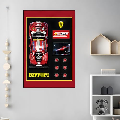 Figuren Display Wandhalterung für LE-GO für 42125 Ferrarri 48-8 G-TE Wandmontagebrett Haken Halterung montierbare Dekoration (kein Modell) (A) von SUNHON