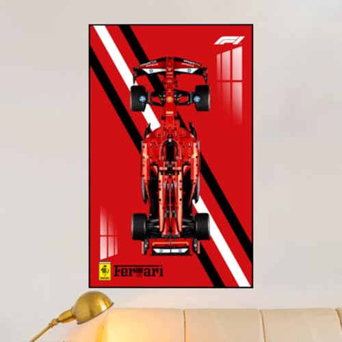 Figuren Display Wandhalterung für LE-GO für 42207 Ferrarri SF-2 Wandhalterung Dekoration (kein Modell) (B) von SUNHON