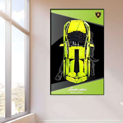 Figures Display Wandhalterung für LE-GO für 42115 Lamborghiini SIiAN Wandmontagebrett Haken Halterung montierbar Dekoration (kein Modell) (A) von SUNHON