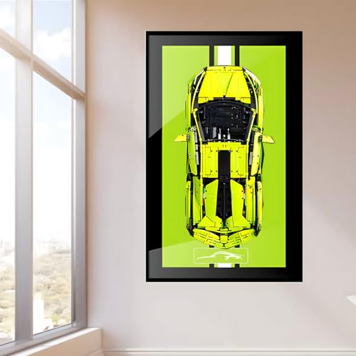 Figures Display Wandhalterung für LE-GO für 42115 Lamborghiini SIiAN Wandmontagebrett Haken Halterung montierbar Dekoration (kein Modell) (D) von SUNHON