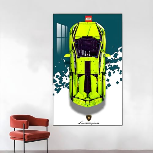 Figures Display Wandhalterung für LE-GO für 42115 Lamborghiini SIiAN Wandmontagebrett Haken Halterung montierbare Dekoration (kein Modell) von SUNHON