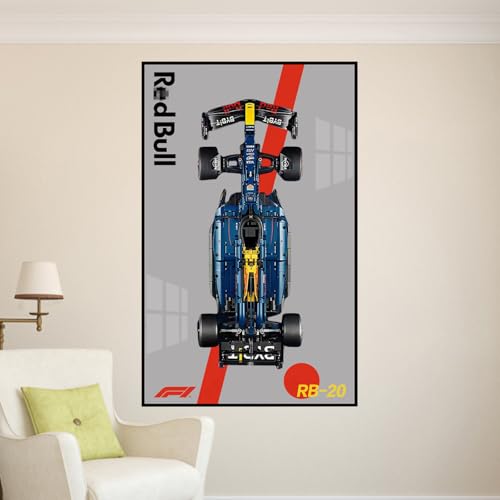 Figures Display Wandhalterung für LE-GO für 42206 Oraclle RB20F1 Racing Wall Mounting Board Hook Bracket Mountable Decoration (No Model) (B) von SUNHON