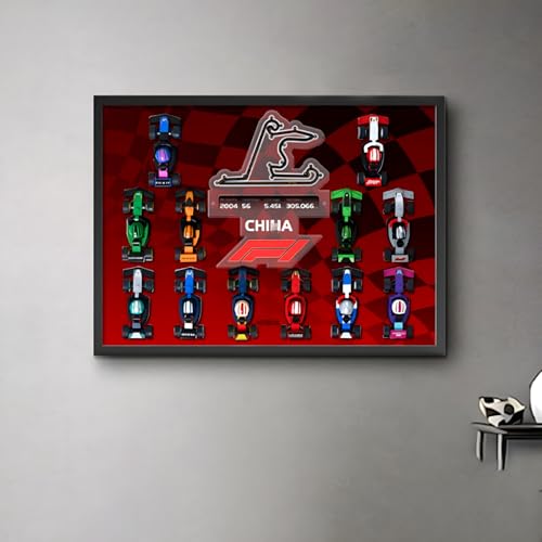 Figures Display Wandhalterung für LE-GO für 71049 F1 Mini Racing Wandhalterung Board Haken Halterung Montierbare Dekoration (kein Modell) von SUNHON