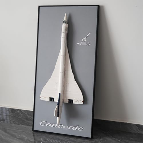 Wandhalterung Figuren Display für LE-GO für 10318 Concorrde Wandmontagebrett Haken Halterung Montierbare Dekoration (kein Modell) (A) von SUNHON