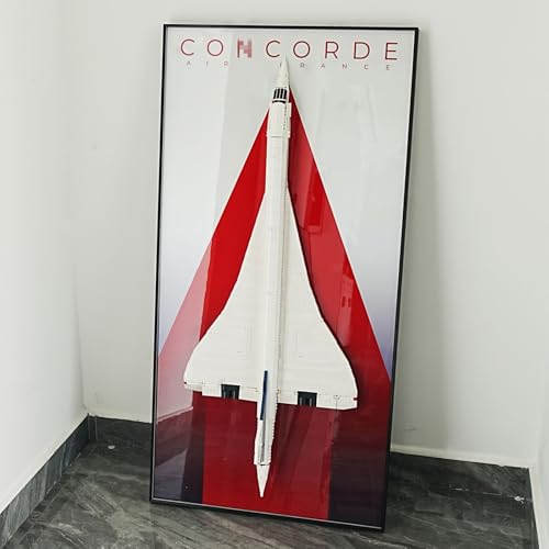 Wandhalterung Figuren Display für LE-GO für 10318 Concorrde Wandmontagebrett Haken Halterung Montierbare Dekoration (kein Modell) (B) von SUNHON