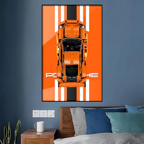 Wandhalterung Figuren Display für LE-GO für 42056 Porrsche 911 GT-3 RS Wandhalterung Dekoration (kein Modell) (B) von SUNHON