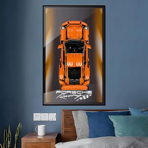 Wandhalterung Figuren Display für LE-GO für 42056 Porrsche 911 GT-3 RS Wandhalterung Halterung Dekoration (kein Modell) (A) von SUNHON
