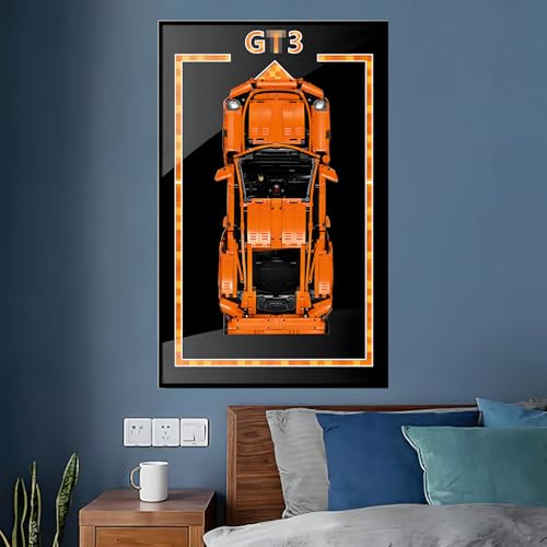Wandhalterung Figuren Display für LE-GO für 42056 Porrsche 911 GT-3 RS Wandhalterung Halterung Dekoration (kein Modell) (C) von SUNHON