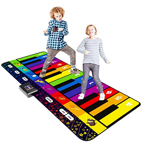 SUNLIN 1,8 m Lange Klaviermatte für Jungen und Mädchen, 24 Tasten, 10 Lieder, 8 Instrumentalklänge, Aufnehmen und Abspielen, Musikspielzeug für Kinder im Alter von 3 4 5 6 7 8 9 Jahren SUNLIN 1,8 m Lange Klaviermatte für Jungen und Mädchen, 24 Tasten, 10 Lieder, 8 Instrumentalklänge, Aufnehmen und Abspielen, Musikspielzeug für Kinder im Alter von 3 4 5 6 7 8 9 Jahren von SUNLIN