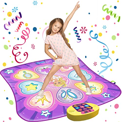 SUNLIN Tanzmatte Spielzeug für Mädchen Kinder 3-12, Tanz-Pad mit LED-Leuchten, einstellbare Lautstärke, 9 integrierte Musik, 7 Modi, 5 Schwierigkeits Stufen, Geschenke Geburtstag für 3 4 5 6 Jahre alt SUNLIN Tanzmatte Spielzeug für Mädchen Kinder 3-12, Tanz-Pad mit LED-Leuchten, einstellbare Lautstärke, 9 integrierte Musik, 7 Modi, 5 Schwierigkeits Stufen, Geschenke Geburtstag für 3 4 5 6 Jahre alt von SUNLIN